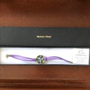 NWT Murano Purple Cord Bracelet with Intricate Charm